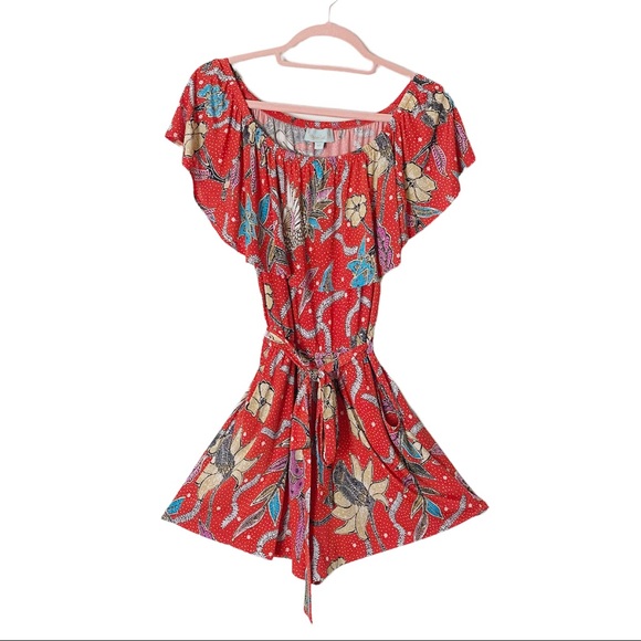 Veronica M Off Shoulder Romper in Lincoln - Picture 2 of 8